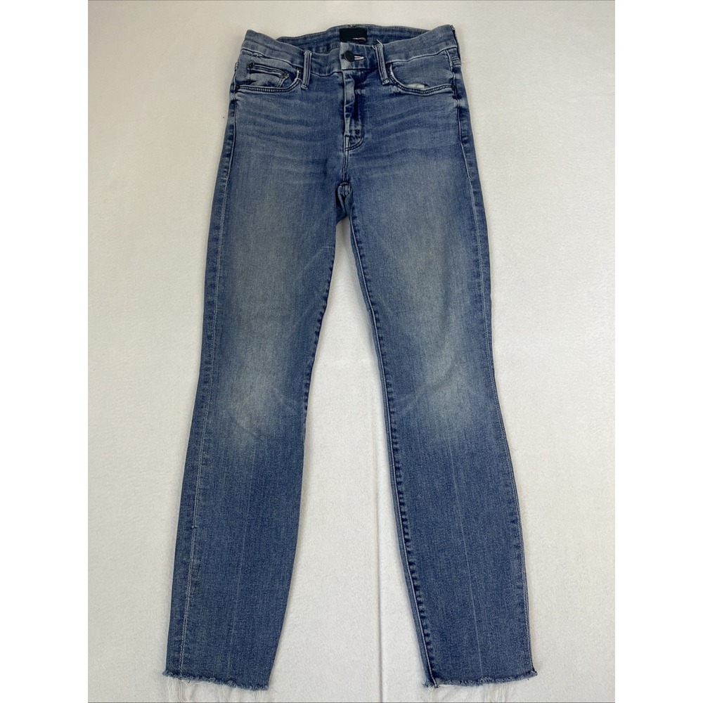 Mother The Looker Ankle Jeans We The Animals Blue High Rise Skinny 25